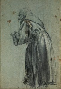 Studie pro reprezentaci svatého Františka (uhlí) od Titian (c.1488 1576)