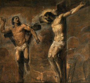 Kristus a dobrý zloděj, cca 1565-1570.