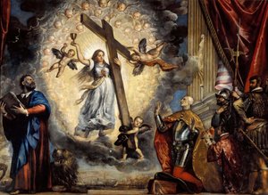 Dóže Antonio Grimani klečící před vírou, mezi 1555 a 1576. od Titian