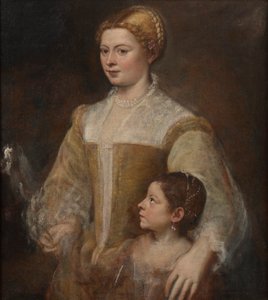Portrét dámy a její dcery, c. 1550. od Titian