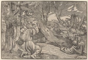 Svatý František přijímá stigmata od Titian