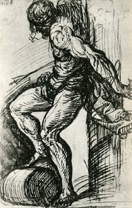 Skica pro svatého Šebestiána, c1518, 1937 od Tiziano Vecelli