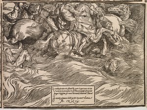 Potopení faraonovy armády v Rudém moři od Titian