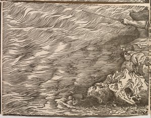 Potopení faraonovy armády v Rudém moři od Titian