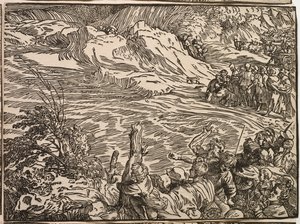 Potopení faraonovy armády v Rudém moři od Titian