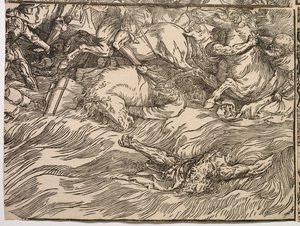 Potopení faraonovy armády v Rudém moři od Titian