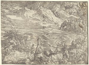 Ponoření faraonovy armády do Rudého moře od Titian