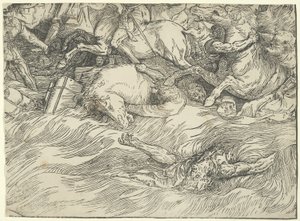Ponoření faraonovy armády do Rudého moře od Titian