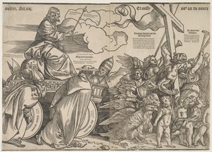 Trumpets and the Chariot of Christ, c.1511 od Tiziano Vecelli