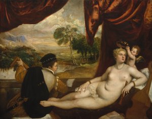 Venuše a hráč na loutnu, ca. 1565-70. od Tiziano Vecelli