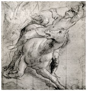 Jezdec Falling, c1565, 1937 od Tiziano Vecelli