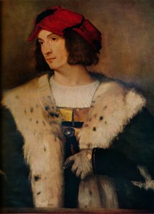 Muž v červené čepici, c1510 od Tiziano Vecelli
