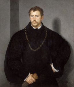 Portrét mladého Angličana Portrét mladého muže s šedýma očima, 1540-1545. od Tiziano Vecelli