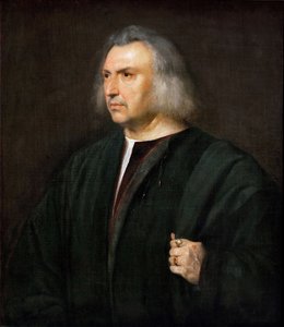 Portrét lékaře Gian Giacomo Bartolotti da Parma - Tizian (1488-1576). Olej na plátně, cca 1515. Rozměr : 88x75 cm. Uměleckohistorické muzeum, Vienne od Tiziano Vecelli