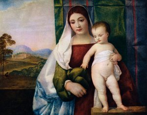 Cikánská Madonna, c1510, 1937 od Tiziano Vecelli