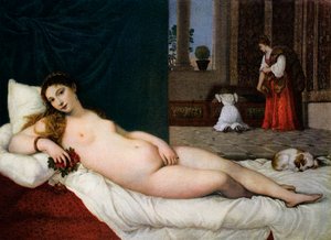 Urbinská Venuše, c1538, 1937 od Tiziano Vecelli
