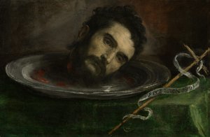 Hlava Jana Křtitele, konec 1500 od Tiziano Vecelli