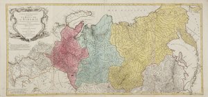 Mapa ruské říše od Tobias Conrad Lotter