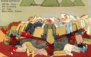 Hotel Full, Pa spí v kulečníkové místnosti (chromolitho) od Tom Browne