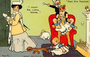 I Wont Be Long Dear (chromolitho) od Tom Browne