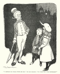 "Předpokládám, že byste mě považoval za blázna," řekl ostře, "kdybych vám řekl, že jsem modrovous?" (litho) od Tom Browne