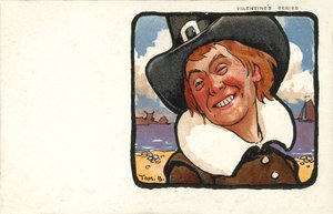 Smling v holandském kroji (barevná litografie) od Tom Browne