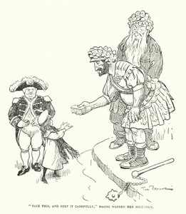 "Vezmi si to a pečlivě si to uschovej," varoval ji Magog vážně (litho) od Tom Browne