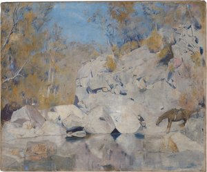 V rohu na Macintyre, 1895 od Tom Roberts