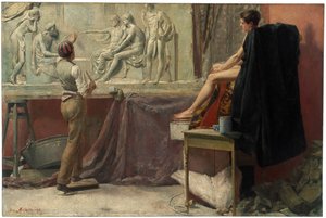 Ateliér sochařů, 1885 od Tom Roberts