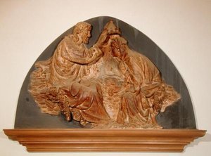 Korunovace Panny Marie (mramor) od Tomasso (attr. to) Masaccio