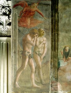 Adam a Eva vyhnaní z ráje, kolem roku 1427 (před restaurováním) (viz také 30029 a 428037) od Tommaso Masaccio