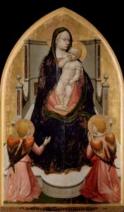 Triptych San Giovenale: Panna a dítě, Centrální panel - oltářní obraz od Tommaso Masaccio
