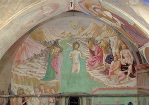 Křest Kristův, z cyklu života sv. Jana Křtitele