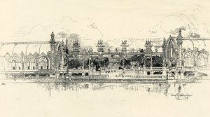 Pavilony zahradnictví a lesnictví od Tonyho Grubhofera, 1900.