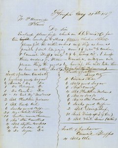 Dopis podepsaný Tootle & Jackson, Council Bluffs, W.P. Howard, St. Louis, 21. května 1857 od Tootle and Jackson
