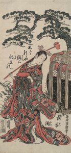 Scéna z Shosa (Dancing Act) od Torii Kiyohiro
