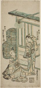 Tear c and rs Sanogawa Ichimatsu Ichimatsu Jak je nápad d Arashi a Minosuke Ichi jako Okiku od Torii Kiyomasu II