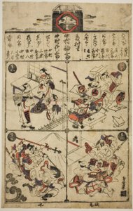 Playbill pro divadlo Ichimura od Torii Kiyomasu I