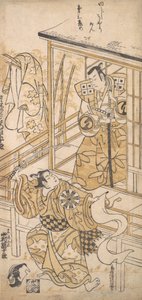 Tee c a r Sawamura Sojuro Doctor Jako Sasakiho Saburo, že? 1741. , komár. 1741. od Torii Kiyomasu I