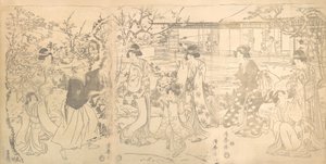 Scéna z Chushingura Vendetta 47 věrných maloobchodníků, ca. 1820. od Torii Kiyomine