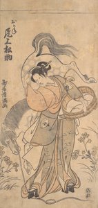 Herec Onoe Matsusuke v roli slavné silné ženy Okane, pravděpodobně 1765., pravděpodobně 1765 od Torii Kiyomitsu