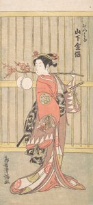 Tee c a r Člen Yamashita Kinsaku Tee Road f Rokka, že? 1767. , komár. 1767. od Torii Kiyomitsu