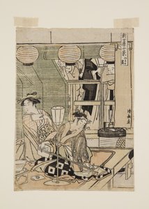 (barevný dřevotisk) od Torii Kiyonaga