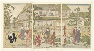 hrající na slepce od Torii Kiyonaga