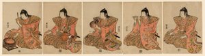 Pět hudebníků (Gonin bayashi) od Torii Kiyonaga