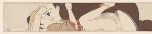 unáhlená láska Sode no maki (název série) od Torii Kiyonaga