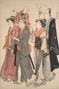 Ichikawa Danjuro V a jeho rodina, 1782. od Torii Kiyonaga