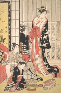 Interiérová scéna, ca. 1788. od Torii Kiyonaga