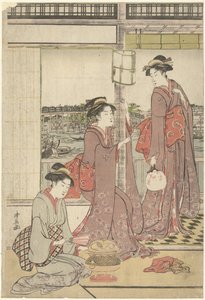měsíční párty od Torii Kiyonaga