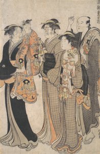 Matka nesoucí svou holčičku do Miya Mairi, ca. 1784. od Torii Kiyonaga